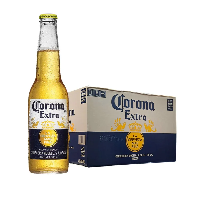Corona Extra Beer Brown Box China Origin Case 4 x 6 Pack 330mL Bottles