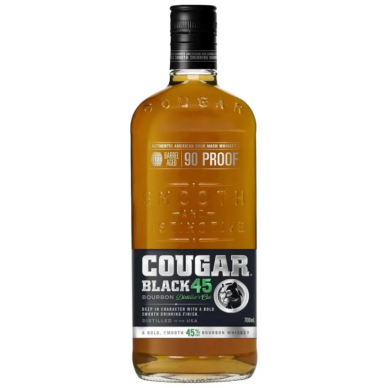 Cougar Black Distiller’s Cut 90 Proof American Sour Mash Bourbon Whiskey 700mL