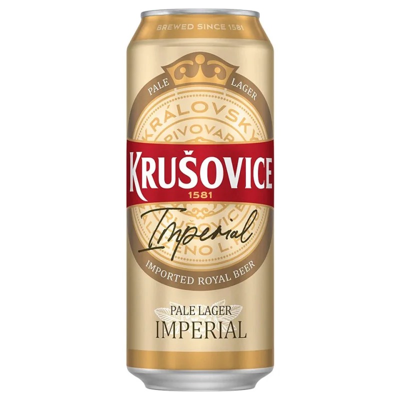 Krusovice Czech Royal Imperial Pale Lager Imported Beer Case 24 x 500mL Cans