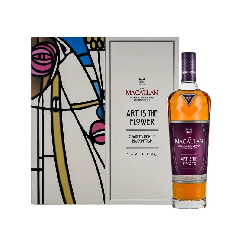 The Macallan x Charles Rennie Mackintosh “Art Is The Flower” Highland Single Malt Scotch Whisky 700mL