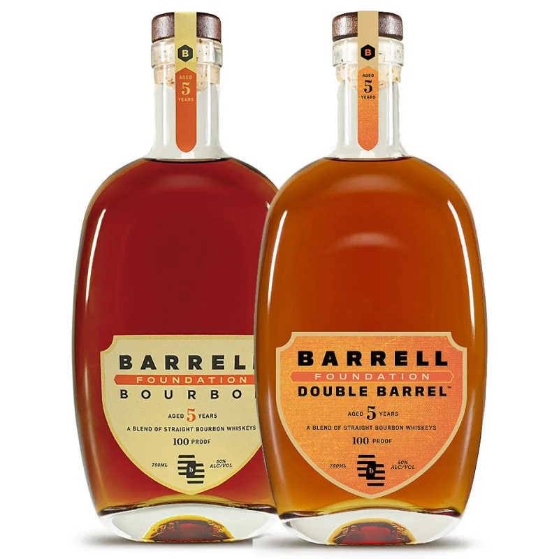 Barrell 5 Year Old Foundation + Double Barrel 100 Proof Blended Straight Bourbon Whiskey 2 x 750mL