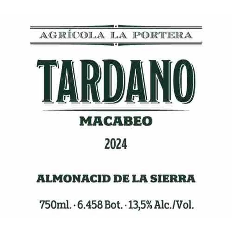 Agricola La Portera ‘Tardano’ Macabeo 2024