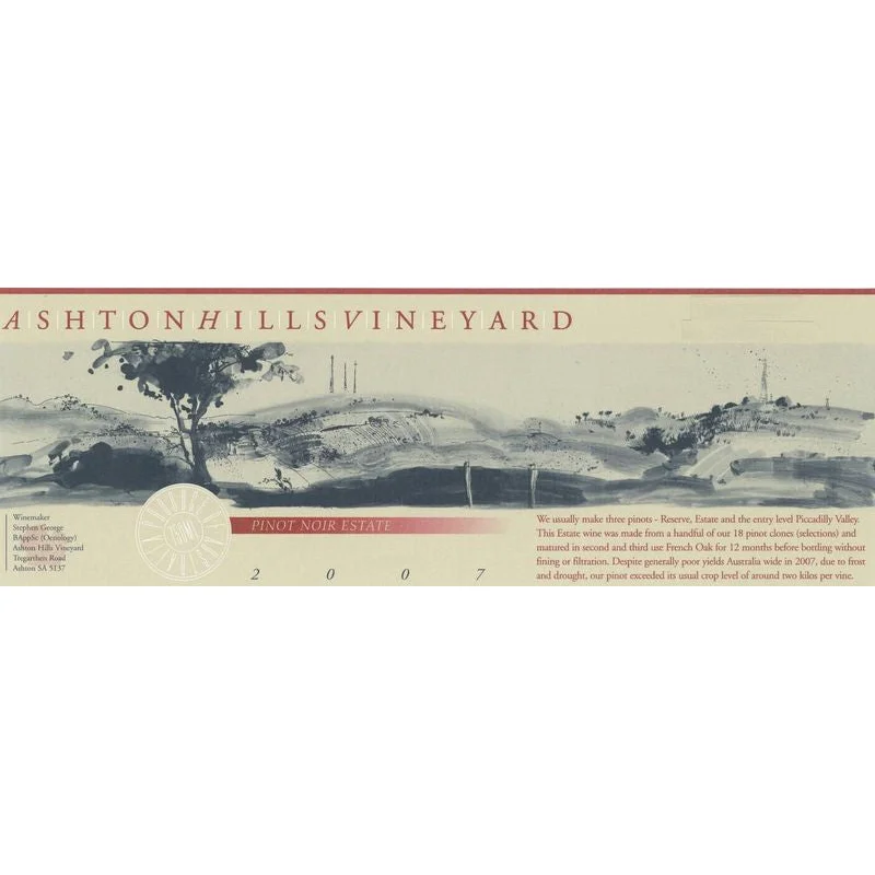 Ashton Hills Pinot Noir Piccadilly Valley 2022