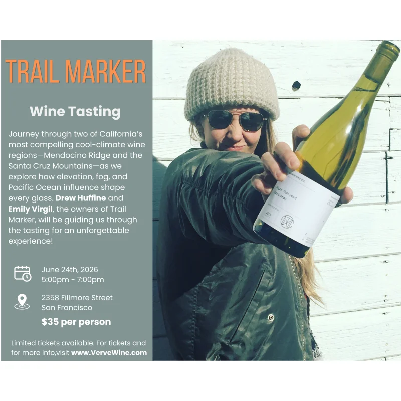 Trail Marker Tasting Event  Wednesday, June 24th, 5-7pm PT